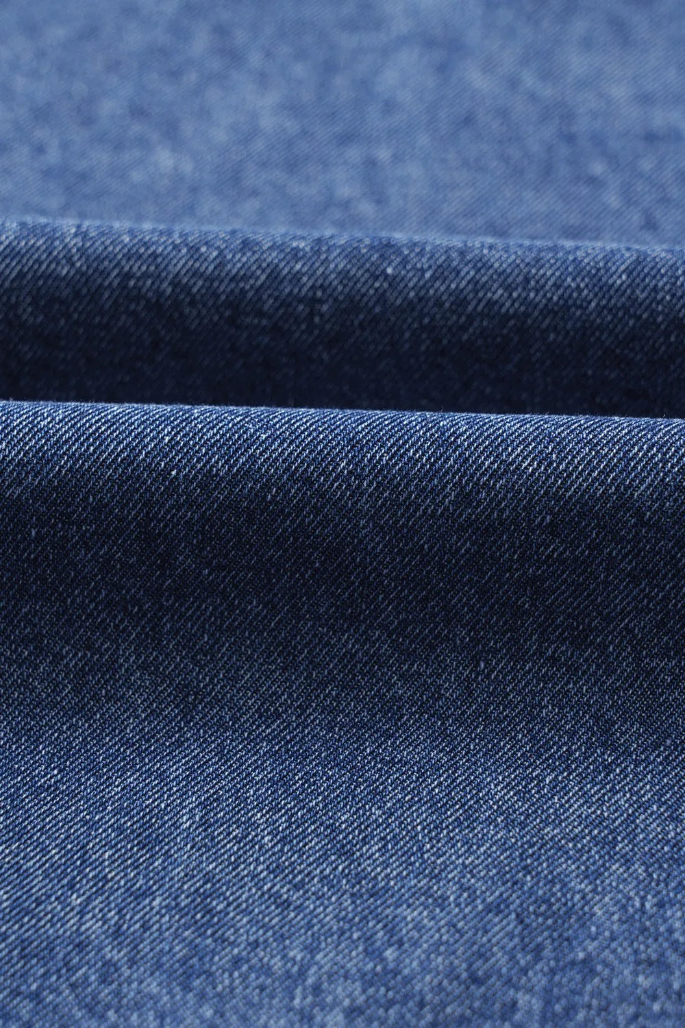 Short Sleeve Collared Patched Pocket Denim Mini Dress Carauana Store