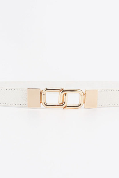 Geometric Double Buckle Elastic Belt Carauana Store