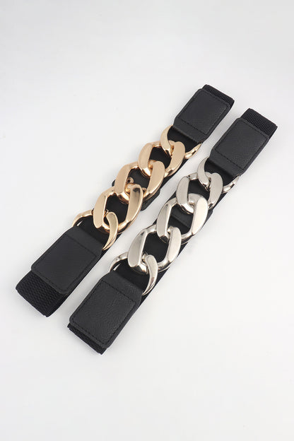 Chain Detail Elastic Belt Carauana Store