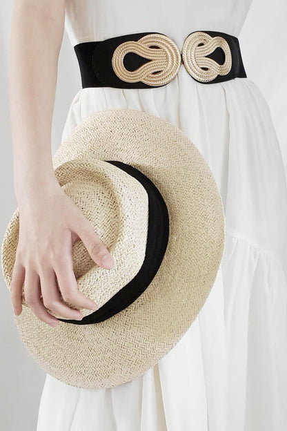 Twisted Alloy Buckle Wide Belt Carauana Store