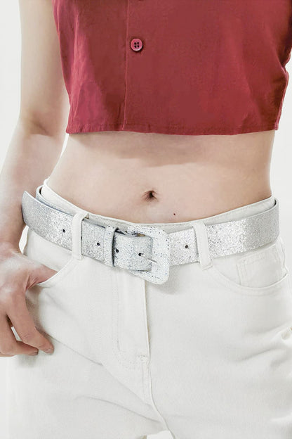 Glitter PU Leather Belt Carauana Store