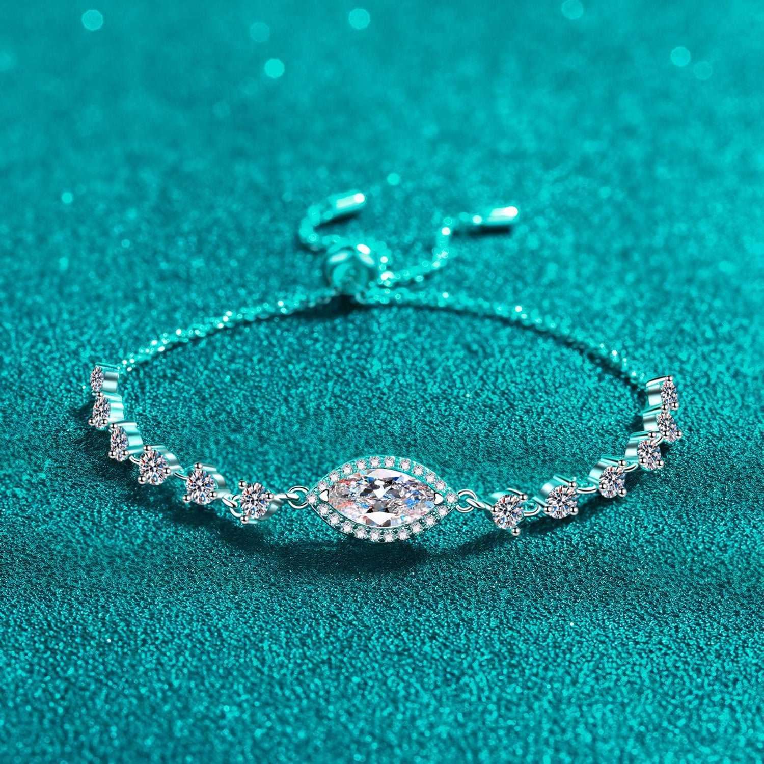 1 Carat Moissanite 925 Sterling Silver Bracelet Carauana Store