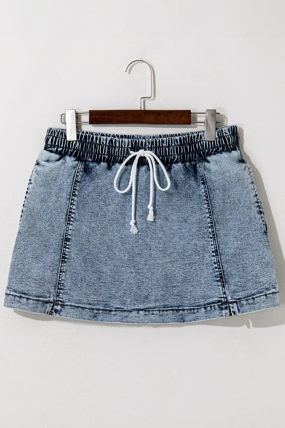 Drawstring High Waist Pocketed Denim Shorts Carauana Store