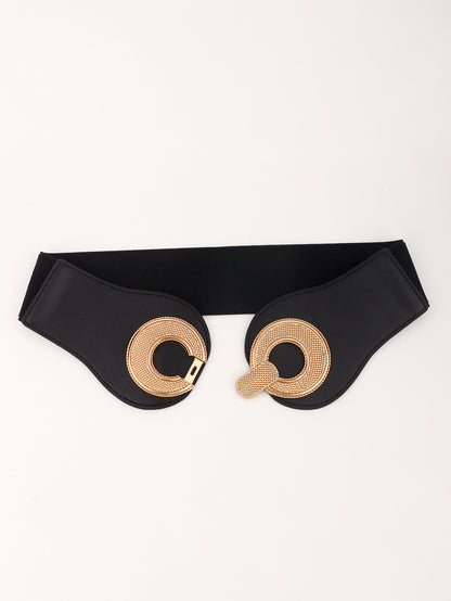 Alloy Buckle Elastic PU Belt Carauana Store