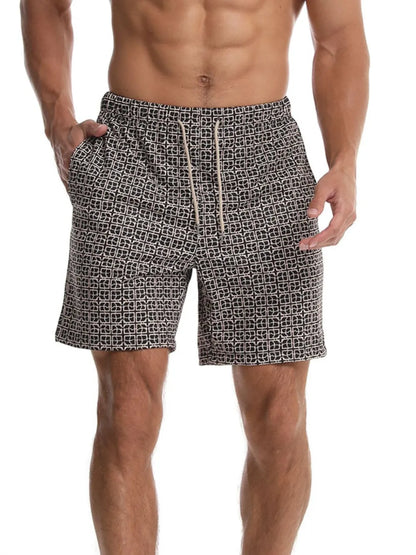 Men's Drawstring Printed Shorts with Pockets Carauana Store