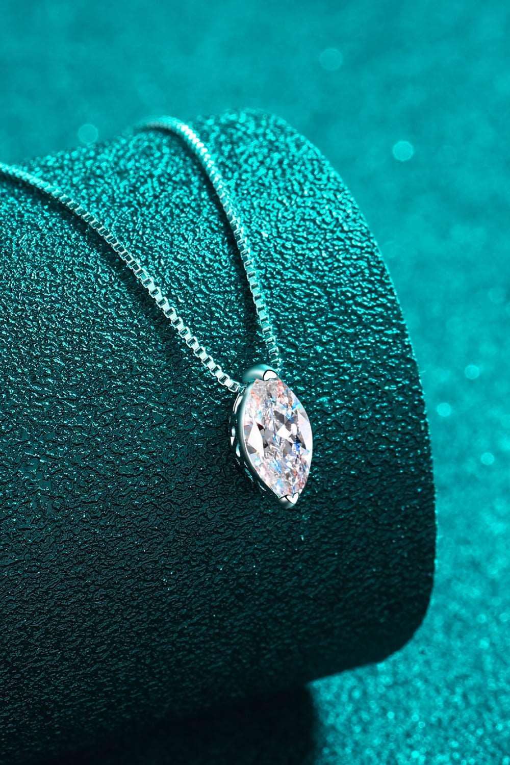 1 Carat Moissanite 925 Sterling Silver Necklace Carauana Store