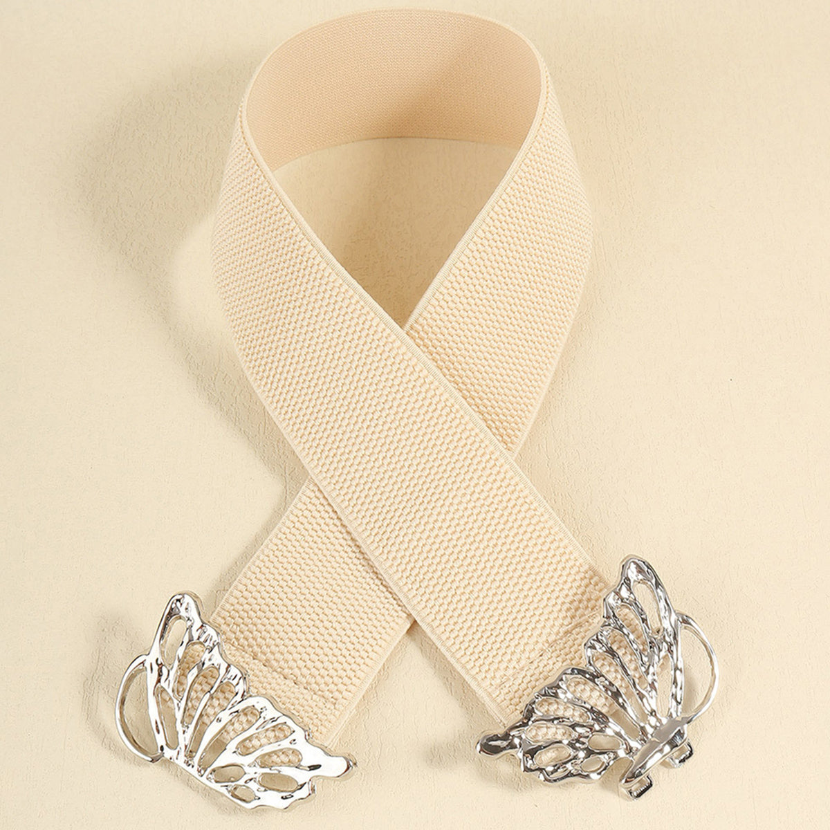 Butterfly Alloy Buckle Elastic Belt Carauana Store