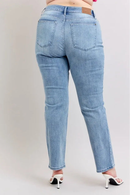 Judy Blue Plus Size High Waist Dad Jeans Carauana Store