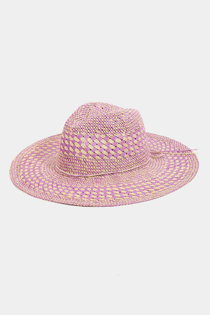 Fame Checkered Straw Weave Sun Hat Carauana Store