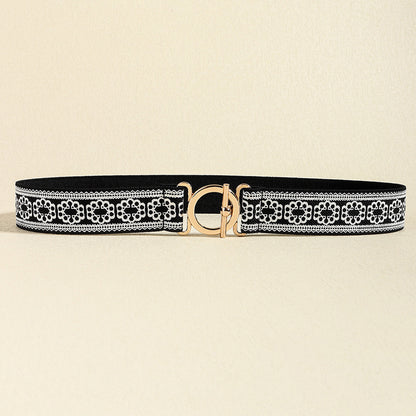 Toggle Clasp Elastic Belt Carauana Store