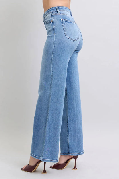 Judy Blue Full Size Wide Leg Jeans with Pockets Carauana Store