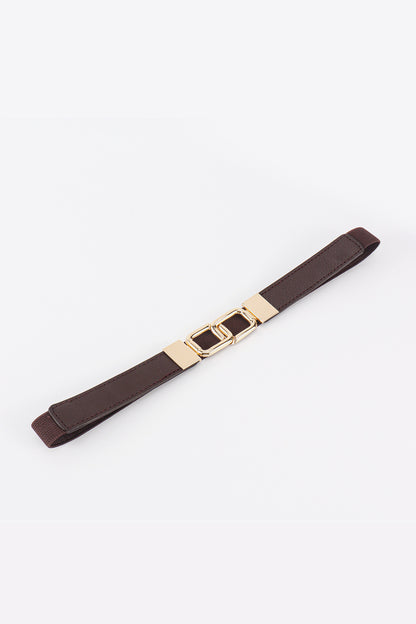 Geometric Double Buckle Elastic Belt Carauana Store