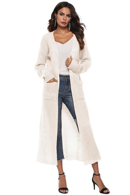 Long Sleeve Open Front Buttoned Cardigan Carauana Store