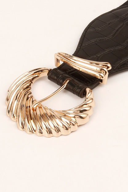 Shell Alloy Buckle Elastic Belt Carauana Store