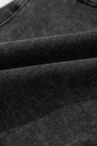 Raw Hem High Waist Denim Shorts Carauana Store