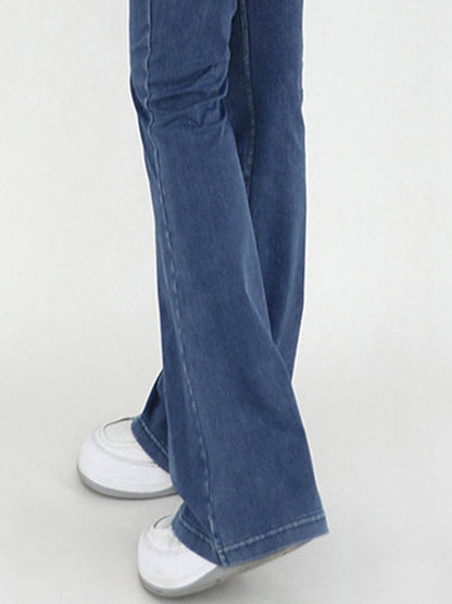 Wide Waistband Bootcut Jeans with Pockets Carauana Store