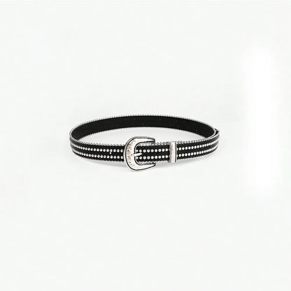 Studded Rhinestone PU Leather Belt Carauana Store