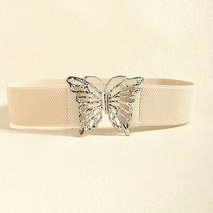 Butterfly Alloy Buckle Elastic Belt Carauana Store