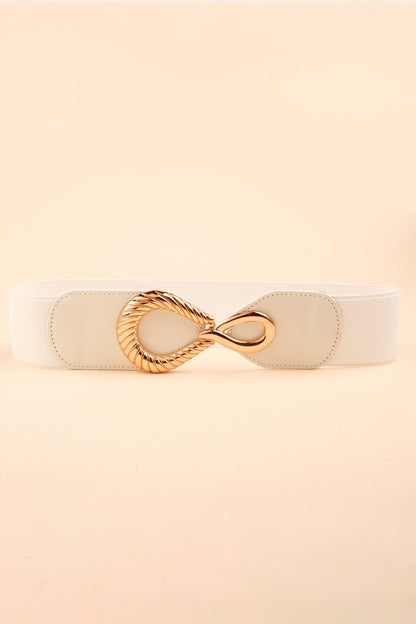 Ribbed Alloy Buckle Elastic Belt Carauana Store