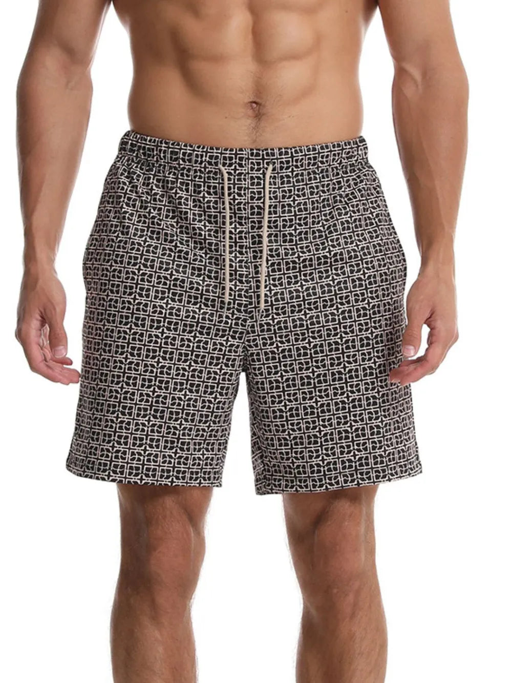 Men's Drawstring Printed Shorts with Pockets Carauana Store