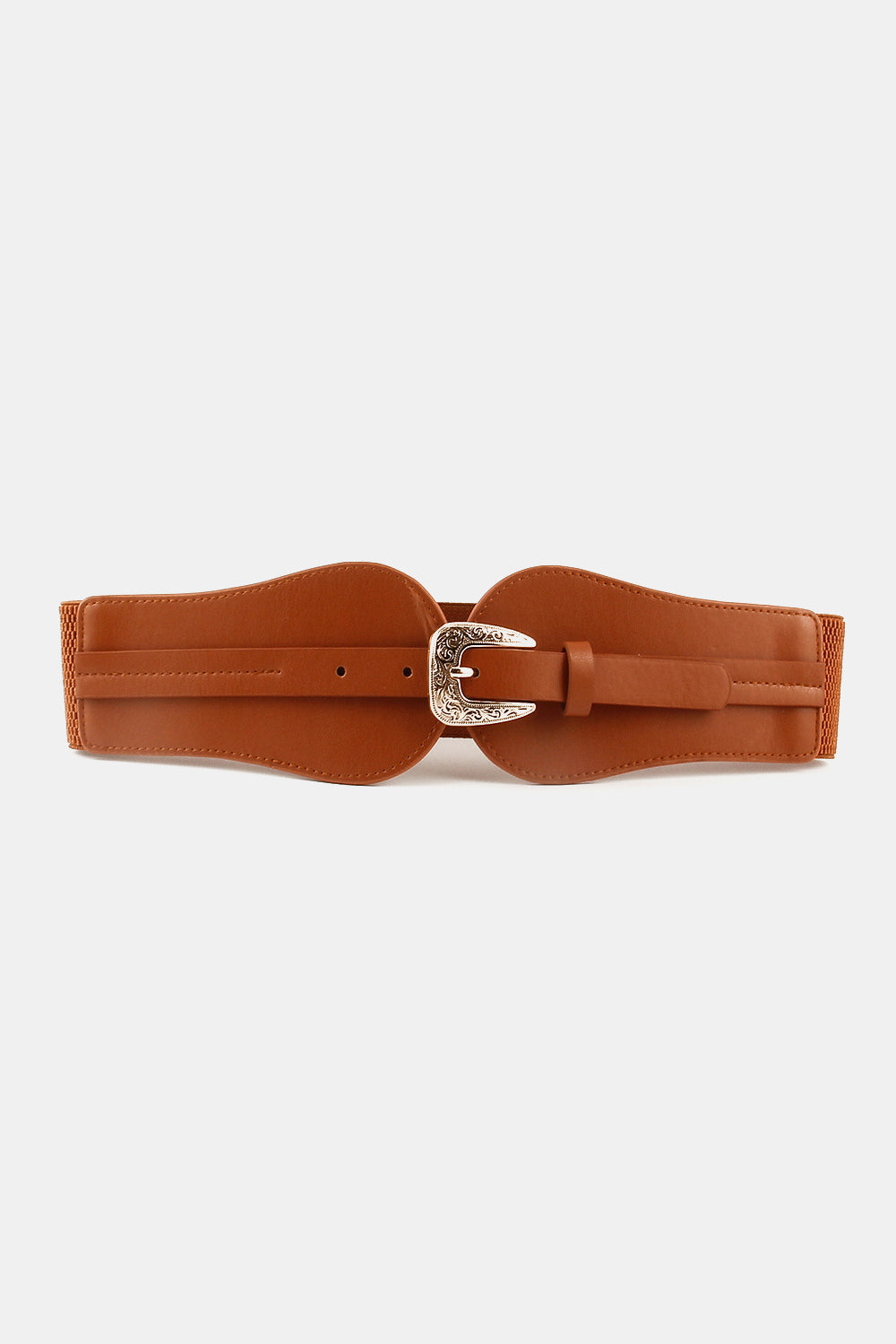 Wide Elastic Belt with Alloy Buckle Carauana Store