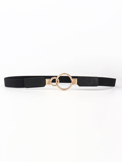 Double Ring Buckle Elastic PU Belt Carauana Store