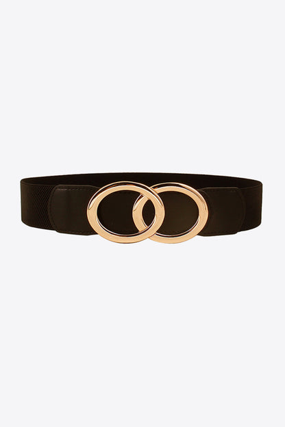 Zinc Alloy Buckle Elastic PU Belt Carauana Store