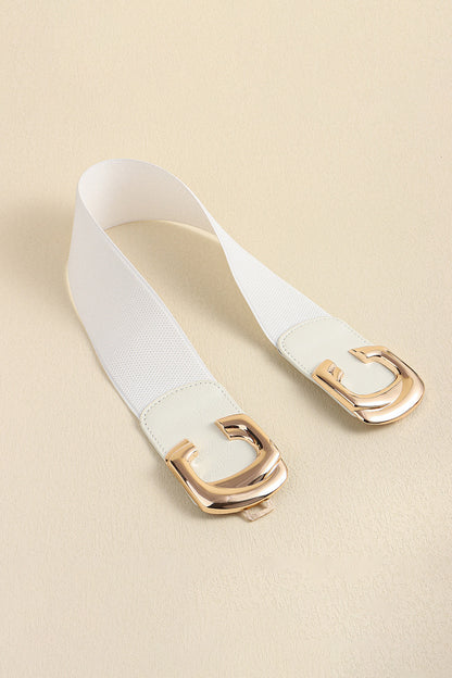 Zinc Alloy Buckle Elastic Wide Belt Carauana Store