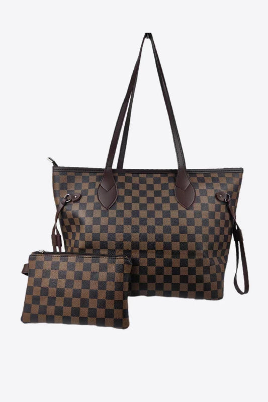 Checkered PVC Two-Piece Bag Set Carauana Store