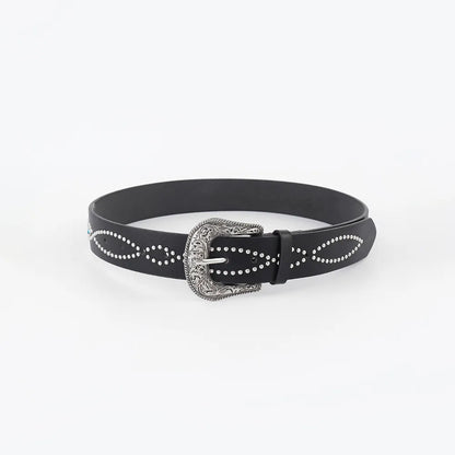 PU Leather Rhinestone Belt Carauana Store