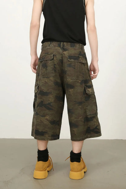 Men's Camouflage Wide Leg Cargo Jeans Carauana Store