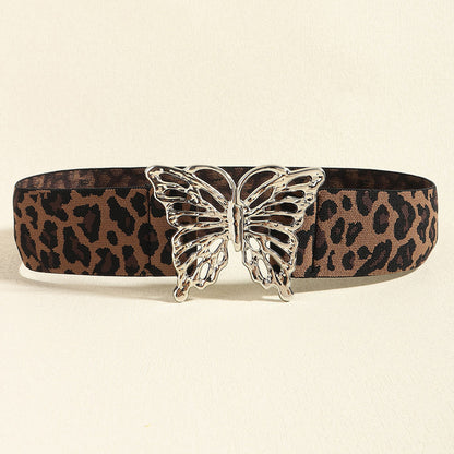 Butterfly Alloy Buckle Elastic Belt Carauana Store