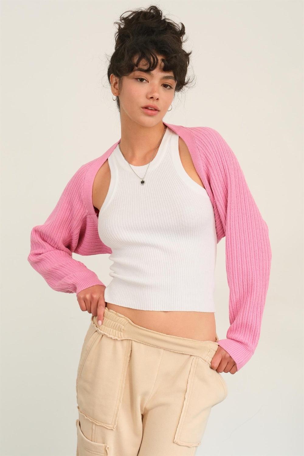 HYFVE Ribbed Knit Bolero Cardigan Carauana Store