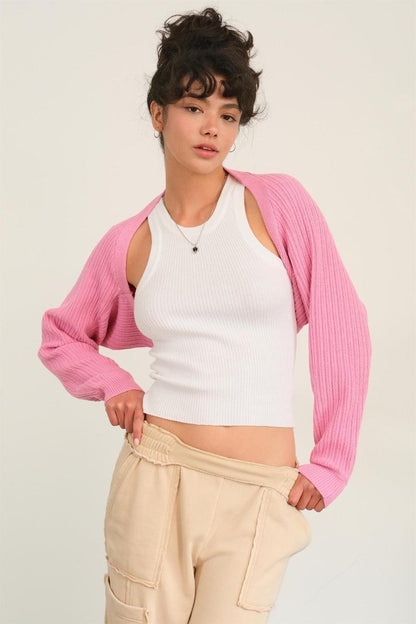 HYFVE Ribbed Knit Bolero Cardigan Carauana Store