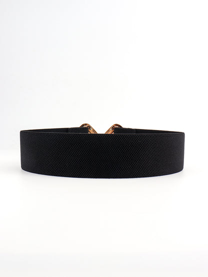 Geometric Buckle Elastic Wide Belt Carauana Store