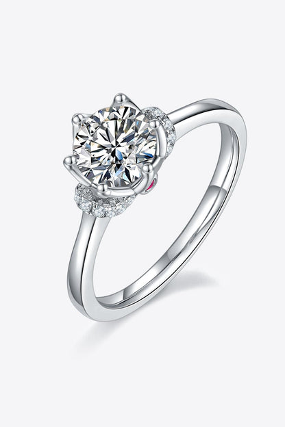 1 Carat Moissanite 925 Sterling Silver Ring Carauana Store