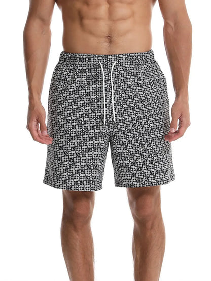 Men's Drawstring Printed Shorts with Pockets Carauana Store