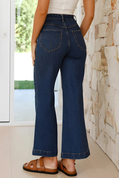 High Waist Bootcut Jeans with Pockets Carauana Store