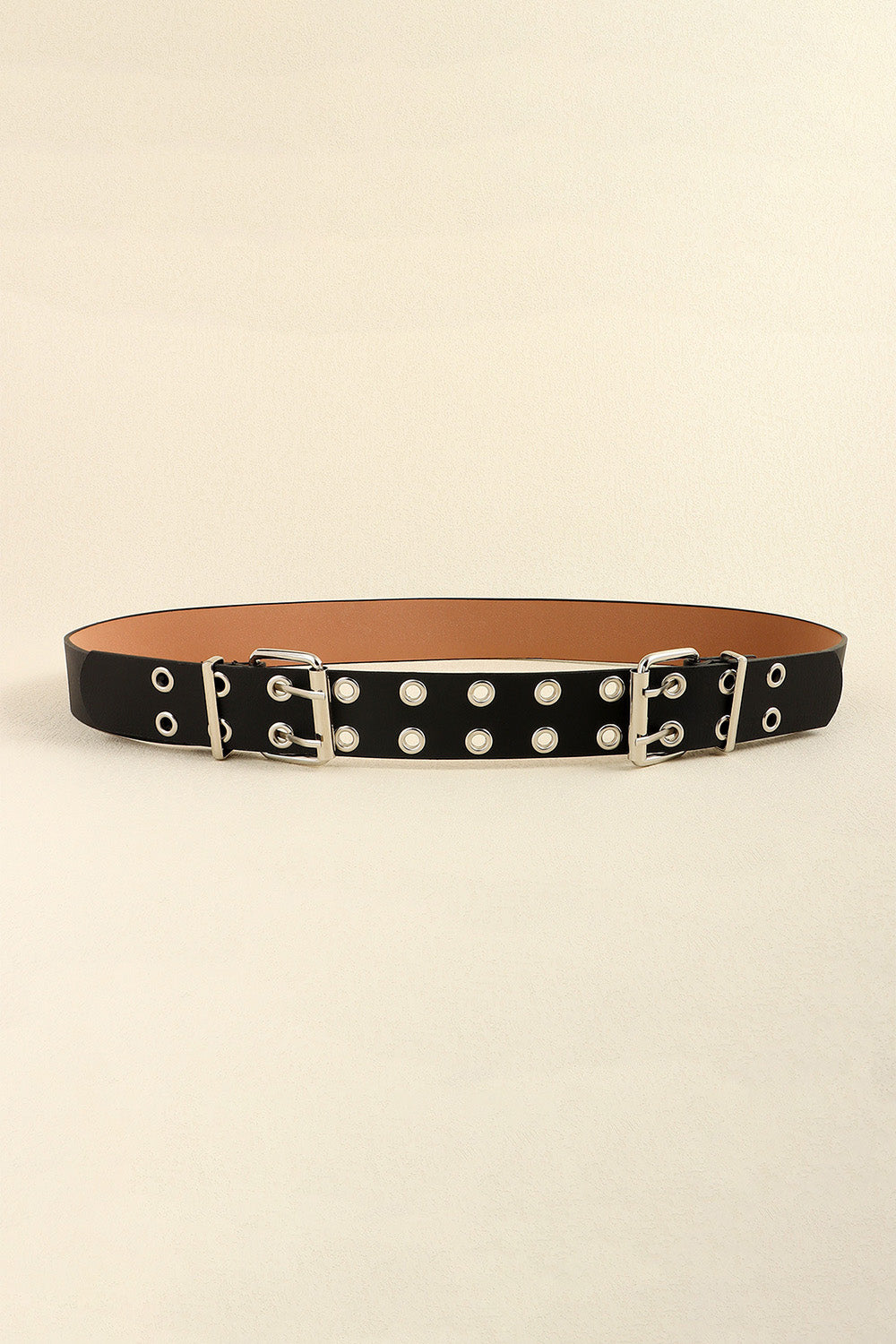 PU Leather Two Row Eyelet Belt Carauana Store