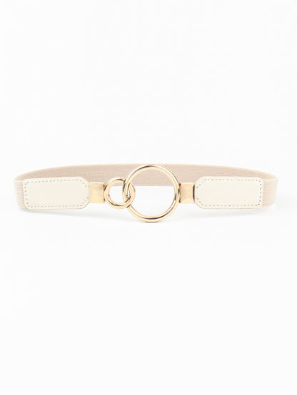 Double Ring Buckle Elastic PU Belt Carauana Store