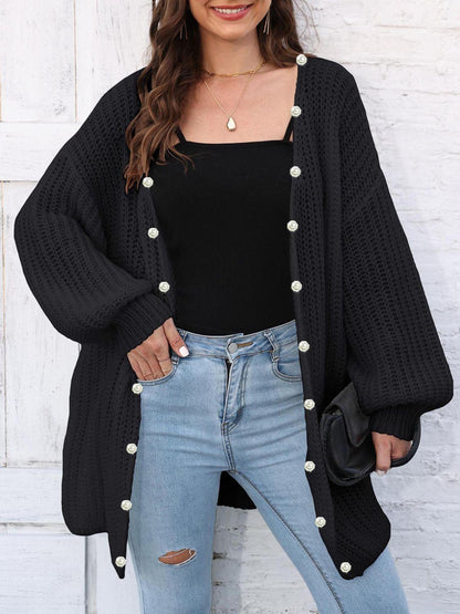 Open Front Long Sleeve Cardigan Carauana Store