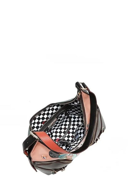 Nicole Lee USA Party King Shoulder Bag with 2 Accessory Pockets Front Carauana Store