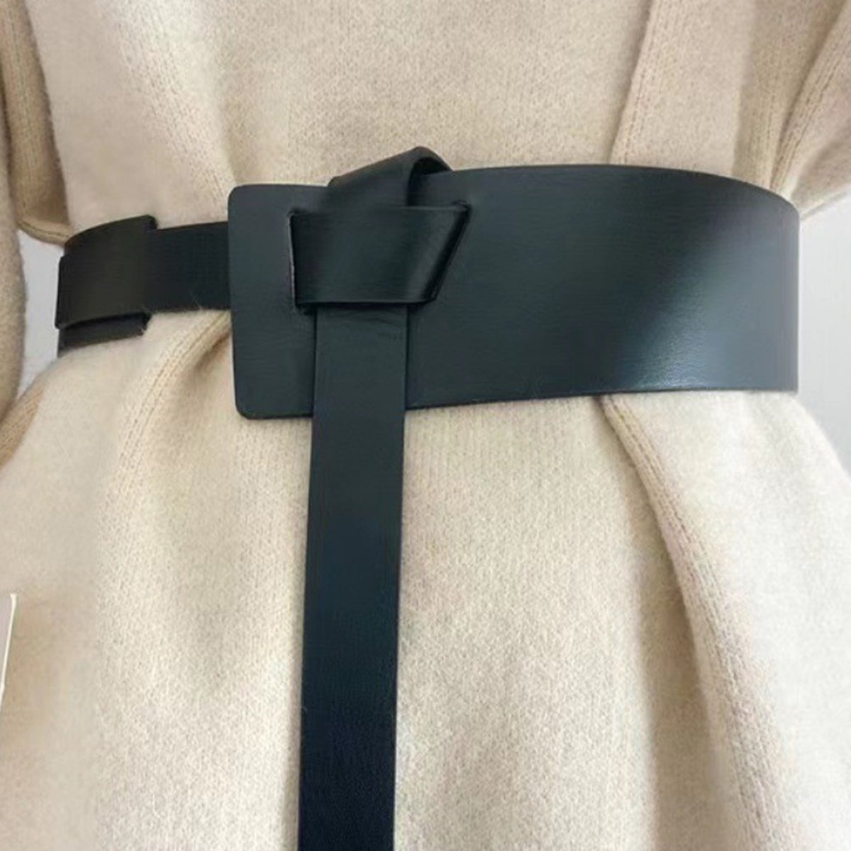 Knot Detail PU Belt Carauana Store