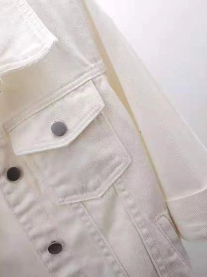 Full Size Cropped Denim Jacket Plus Size Carauana Store