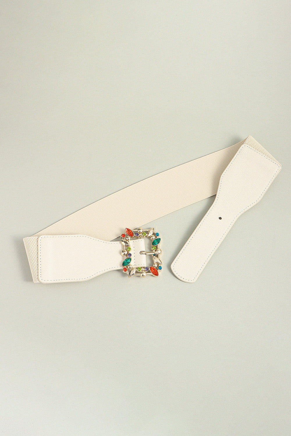 Multicolored Leaf Buckle Elastic Belt Carauana Store