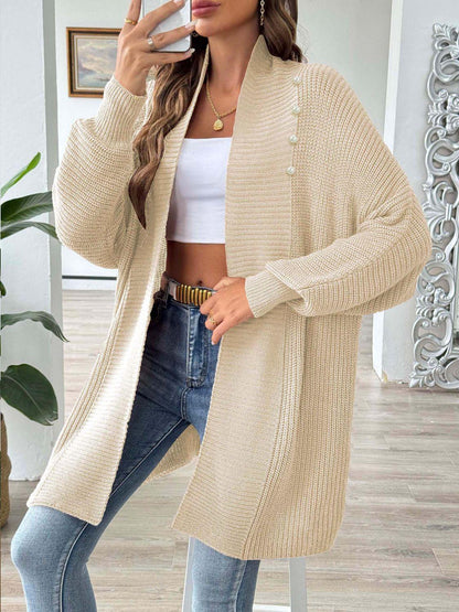 Open Front Long Sleeve Cardigan Carauana Store