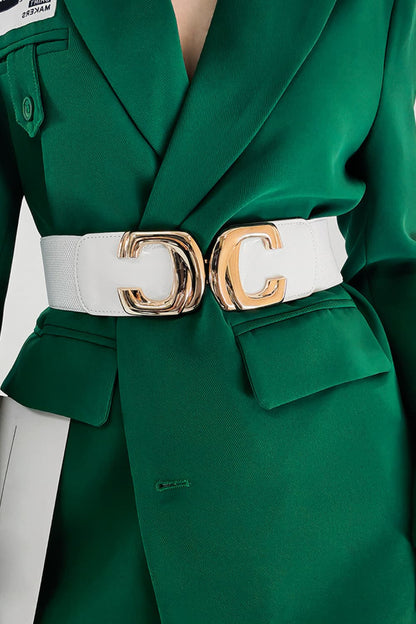 Zinc Alloy Buckle Elastic Wide Belt Carauana Store