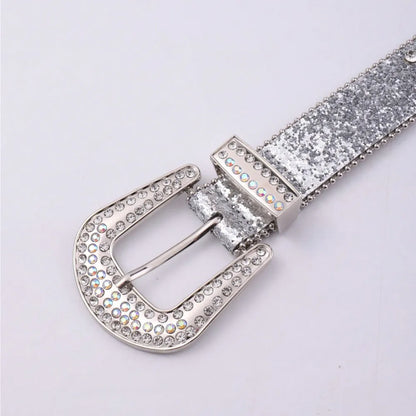 PU Leather Rhinestone Belt Carauana Store