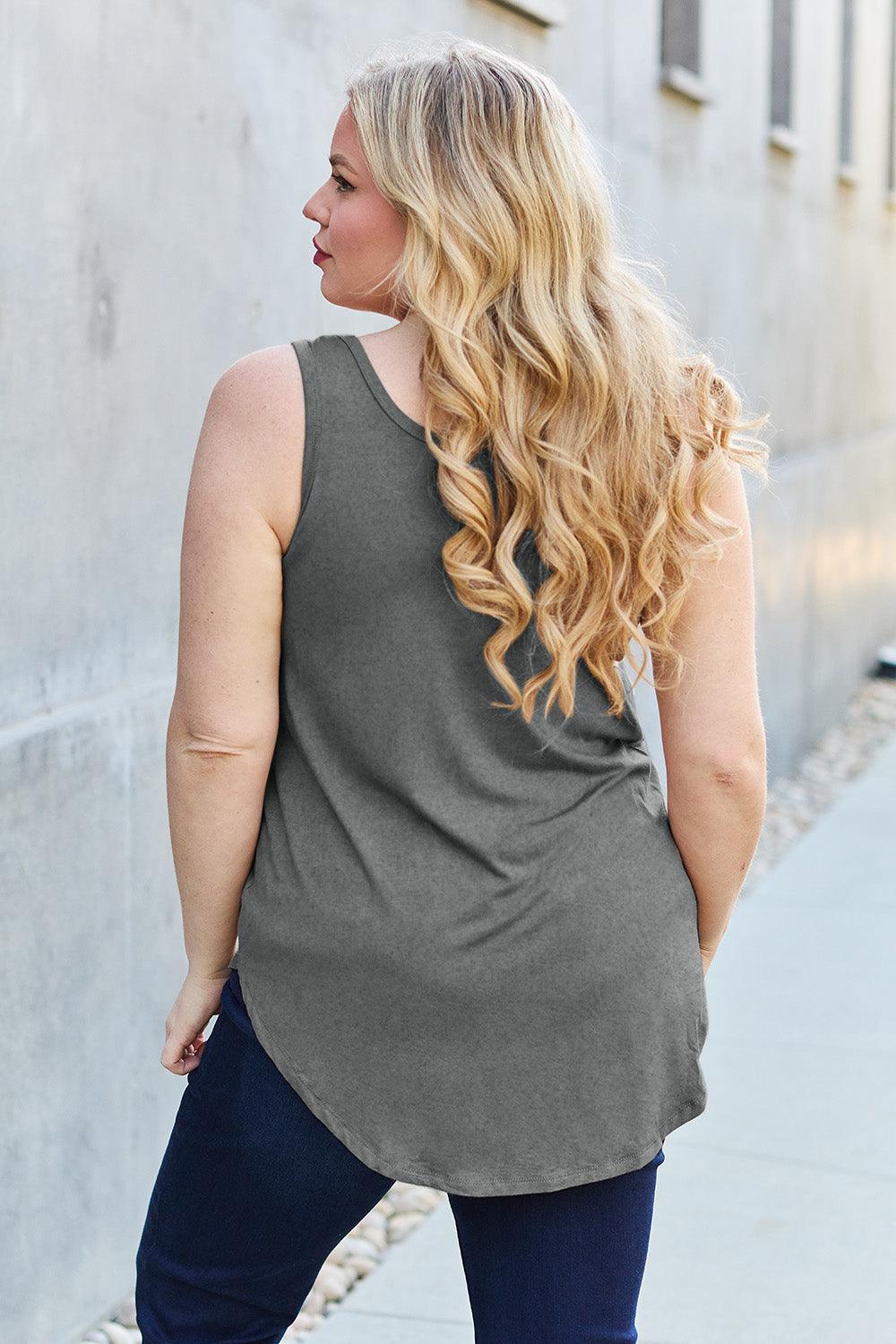 Basic Bae Full Size Round Neck Tank Carauana Store