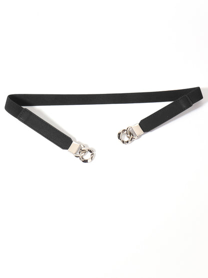 Zinc Alloy Buckle Elastic PU Belt Carauana Store